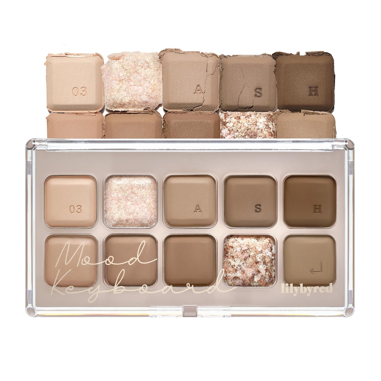 lilybyred Mood Keyboard Eyeshadow Palette — Ash Beige