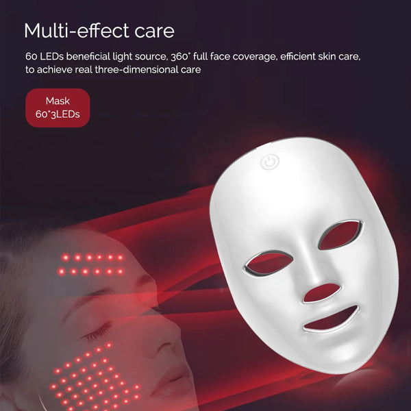 LumeGlow™ Wireless LED Light Therapy Face Mask — 7 Color Photon Skin Rejuvenation