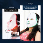 LumeGlow™ Wireless LED Light Therapy Face Mask — 7 Color Photon Skin Rejuvenation