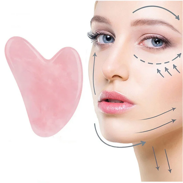 Rose Quartz Gua Sha Facial Massage Tool