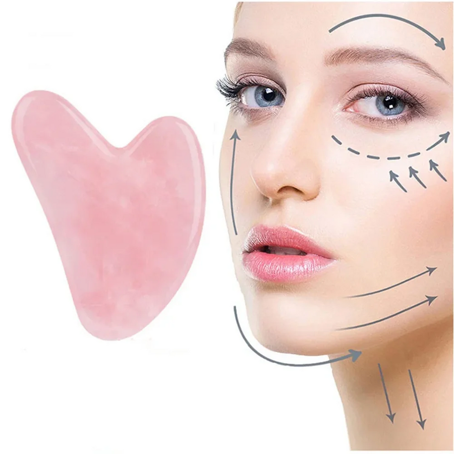 Rose Quartz Gua Sha Facial Massage Tool